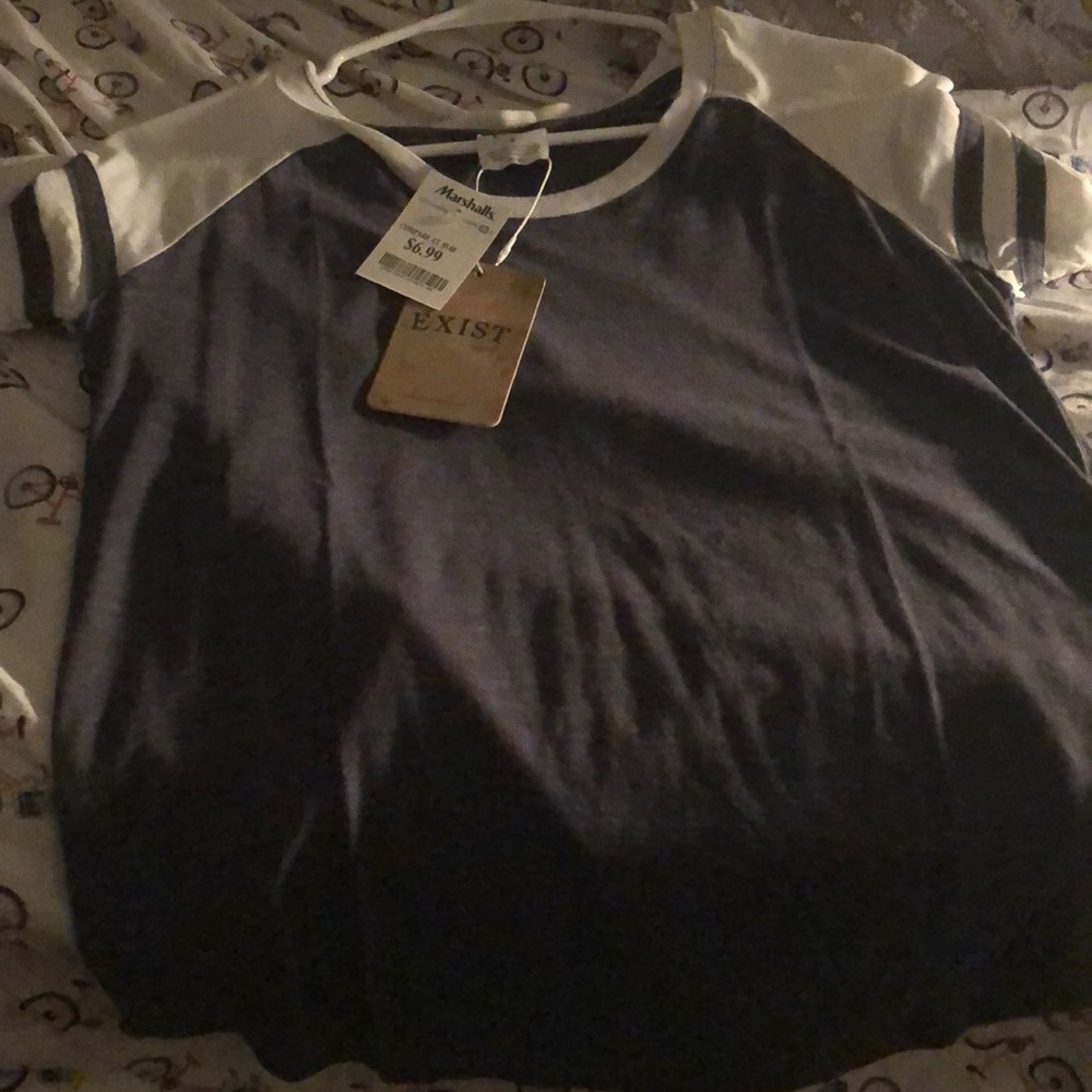Indigo and white t shirt